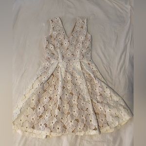 City Triangles White Lace Dress